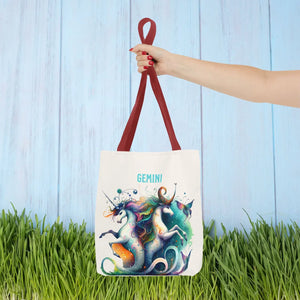 Vibrant Gemini Zodiac Tote Bag - Bold All Over Print - Dipaliz - Bags