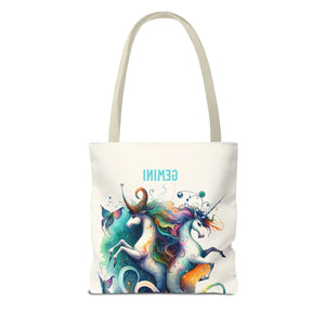 Vibrant Gemini Zodiac Tote Bag - Bold All Over Print - Dipaliz - Bags