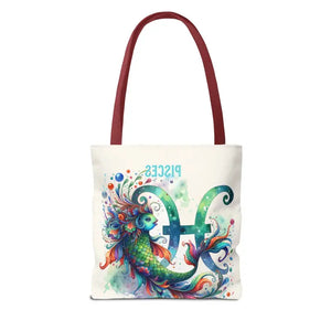 Pisces Zodiac Aop Tote Bag Bold Statement Style - Dipaliz - Bags