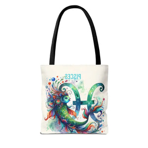 Pisces Zodiac Aop Tote Bag Bold Statement Style - Dipaliz - Bags