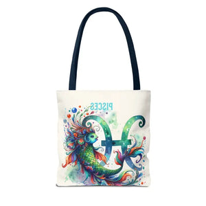 Pisces Zodiac Aop Tote Bag Bold Statement Style - Dipaliz - Bags