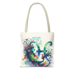 Pisces Zodiac Aop Tote Bag Bold Statement Style - Dipaliz - Bags