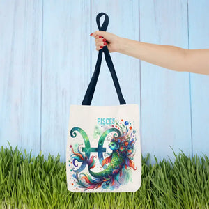 Pisces Zodiac Aop Tote Bag Bold Statement Style - Dipaliz - Bags
