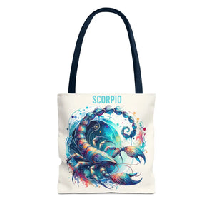 Bold Scorpio Zodiac Tote Bag - Durable Polyester - Dipaliz - Bags
