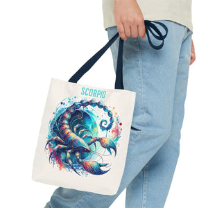Bold Scorpio Zodiac Tote Bag - Durable Polyester - Dipaliz - Bags