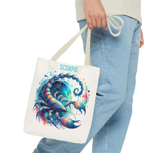 Bold Scorpio Zodiac Tote Bag - Durable Polyester - Dipaliz - Bags