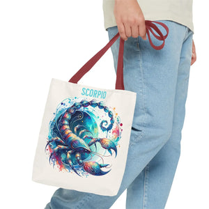Bold Scorpio Zodiac Tote Bag - Durable Polyester - Dipaliz - Bags