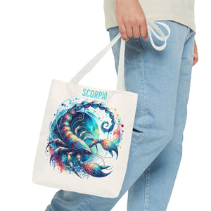 Bold Scorpio Zodiac Tote Bag - Durable Polyester - Dipaliz - Bags