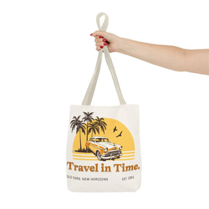 Vintage Car Tote Bag Black Cotton Handles - Dipaliz - Bags