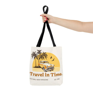 Vintage Car Tote Bag Black Cotton Handles - Dipaliz - Bags
