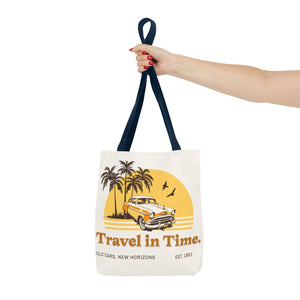 Vintage Car Tote Bag Black Cotton Handles - Dipaliz - Bags