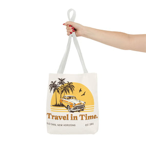 Vintage Car Tote Bag Black Cotton Handles - Dipaliz - Bags