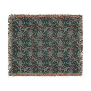 Boho Floral Woven Blanket – Cozy Southwestern Throw for Living Room & Bedspread