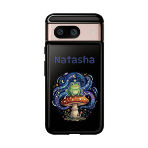 Personalized Frog on Mushroom Tough Phone Case
