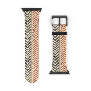 Tribal Chevron Pattern Watch Band - Boho Geometric Apple Watch Strap