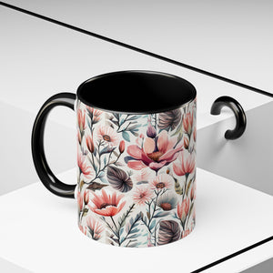 Flowers and birds, Accent Coffee Mug, 11oz