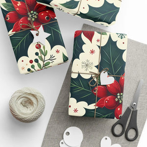 Festive Botanical Christmas Wrapping Paper