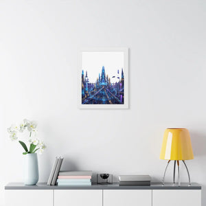 Dipaliz a futuristic city framed vertical poster - posters prints & visual artwork