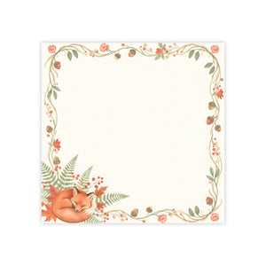 Autumn Fox Floral Post-it Note Pads