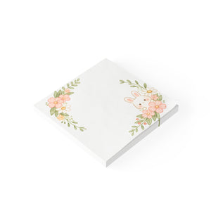 Floral Bunny Post-it Note Pads – Cute Spring Sticky Notes for Kids & Stationery Lovers