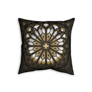 20 by 20 inch DipaliZ gothic rose window cushion, printed to order