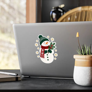 Snowman christmas kiss-cut vinyl decal - home decor decals
