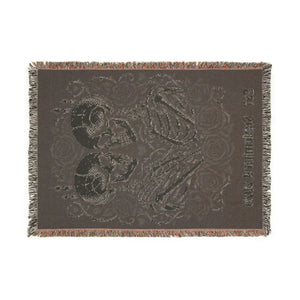 Crimson rose detail from the DipaliZ kissing skulls blanket design