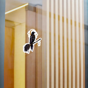 Mystical raven moon kiss-cut vinyl decal - home decor decals