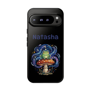 Personalized Frog on Mushroom Tough Phone Case