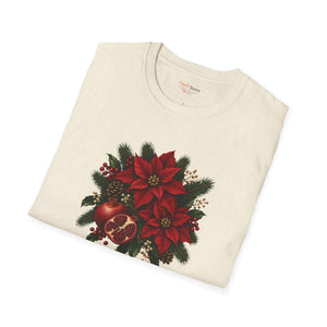 Christmas Poinsettia Floral T-Shirt