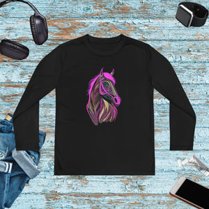 A Pink Horse, Youth Long Sleeve Competitor Tee
