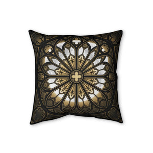 Radiating window spokes detail on the DipaliZ gothic accent cushion