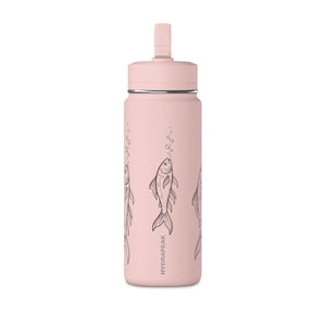 DipaliZ Fish Sketch water bottle with an ink-style carp design