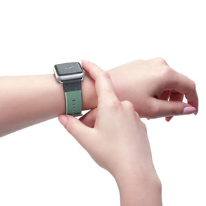 Boho Tie-Dye Watch Band – Green & Terracotta Patterned Apple Watch Strap