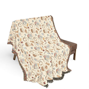 Cozy Mosaic Woven Blanket — Boho Geometric Throw for Living Room & Bedroom