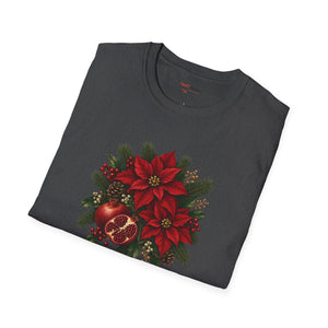 Christmas Poinsettia Floral T-Shirt