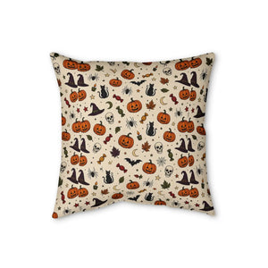 Small skulls spaced widest in the DipaliZ Halloween repeat pattern