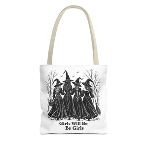 Witch Sisters Tote — “Girls Will Be Girls” Halloween Tote Bag