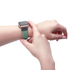 Boho Tie-Dye Watch Band – Green & Terracotta Patterned Apple Watch Strap