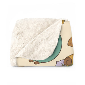 Cute capybara Sherpa Blanket – Cozy Animal Pattern Throw for Kids & Pet Lovers