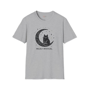 Mildly mystical black cat moon t-shirt - t-shirts