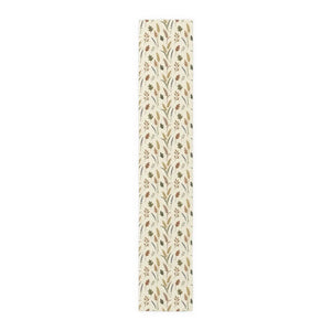 Cotton twill option of the DipaliZ neutral floral table runner