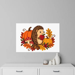 Autumn hedgehog wall decals