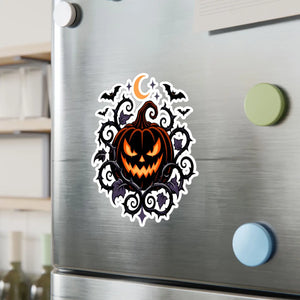 Halloween pumpkin kiss-cut vinyl decal - home decor decals