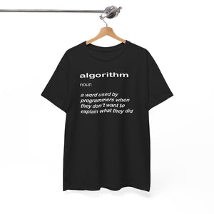 Algorithm Definition, Programming Shirt, Unisex Heavy Cotton Tee