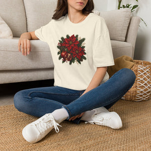 Christmas Poinsettia Floral T-Shirt