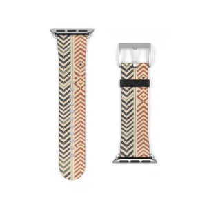Tribal Chevron Pattern Watch Band - Boho Geometric Apple Watch Strap