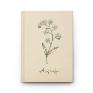 Personalized name floral hardcover journal - journals