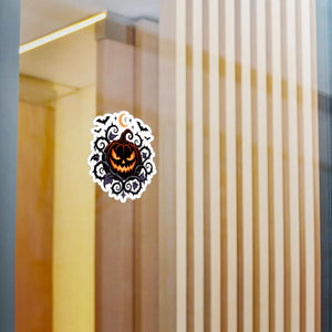 Halloween pumpkin kiss-cut vinyl decal - home decor decals