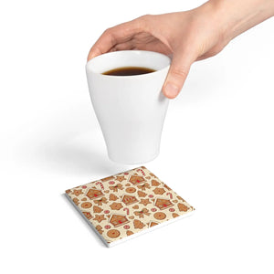 Christmas gingerbread ceramic coaster - coasters